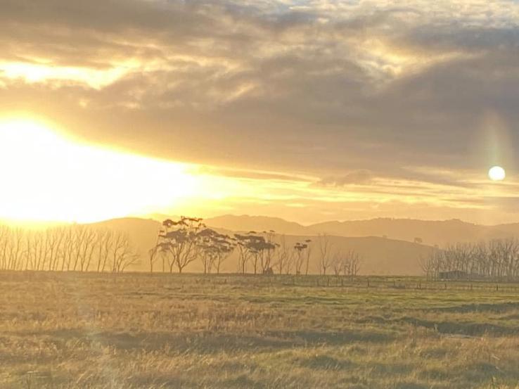 Kaiaua clouds and sunset